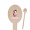 Princess Print Wooden Food Pick - Oval - Closeup