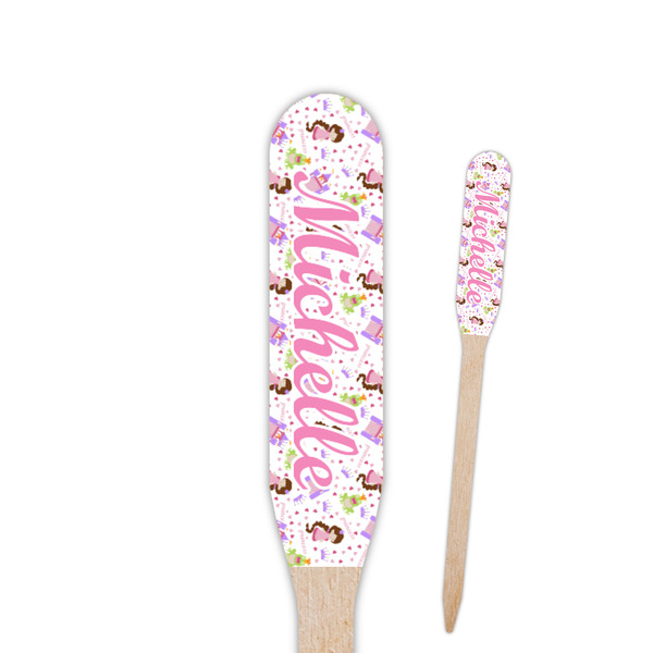 Custom Princess Print Paddle Wooden Food Picks (Personalized)