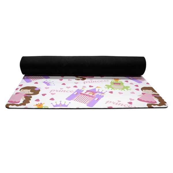 Princess Print Yoga Mat Rolled up Black Rubber Backing