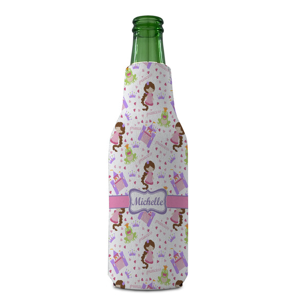 Princess Print Zipper Bottle Cooler - FRONT (bottle)