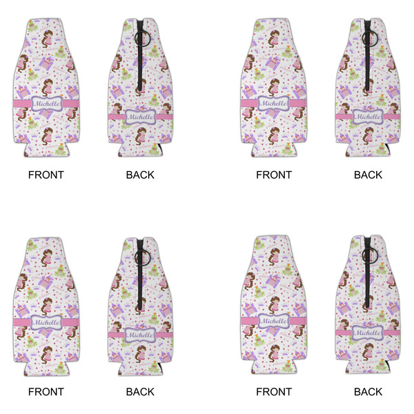 Princess Print Zipper Bottle Cooler - Set of 4 - APPROVAL