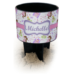 Princess Print Black Beach Spiker Drink Holder (Personalized)