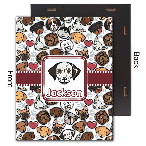 Dog Faces 11x14 Wood Print - Front & Back View