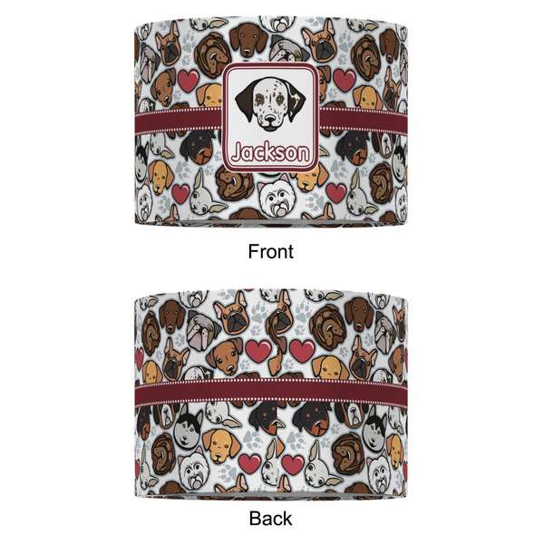 Dog Faces 12" Drum Lampshade - APPROVAL (Fabric)