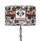 Dog Faces 12" Drum Lampshade - ON STAND (Fabric)