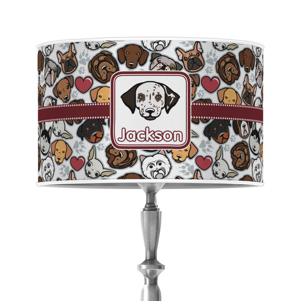 Custom Dog Faces 12" Drum Lamp Shade - Poly-film (Personalized)