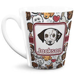 Dog Faces 12 Oz Latte Mug (Personalized)