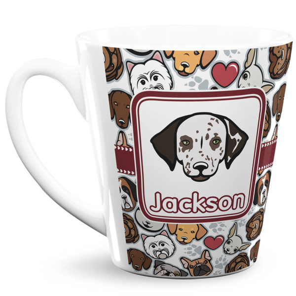 Custom Dog Faces 12 Oz Latte Mug (Personalized)