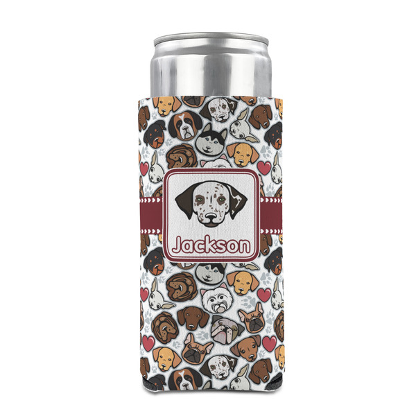 Dog Faces 12oz Tall Can Sleeve - FRONT (on can)
