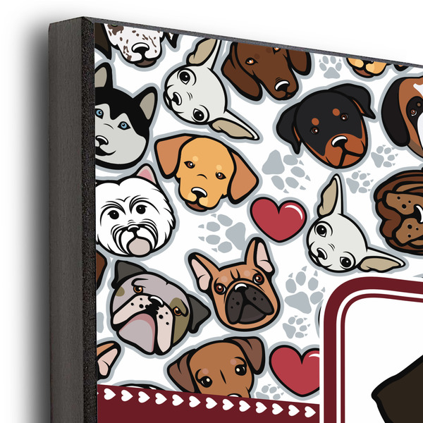 Dog Faces 12x12 Wood Print - Closeup