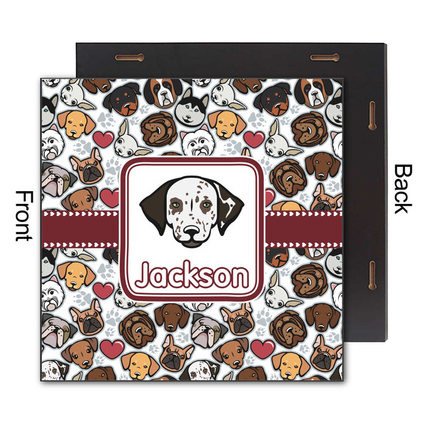 Dog Faces 12x12 Wood Print - Front & Back View