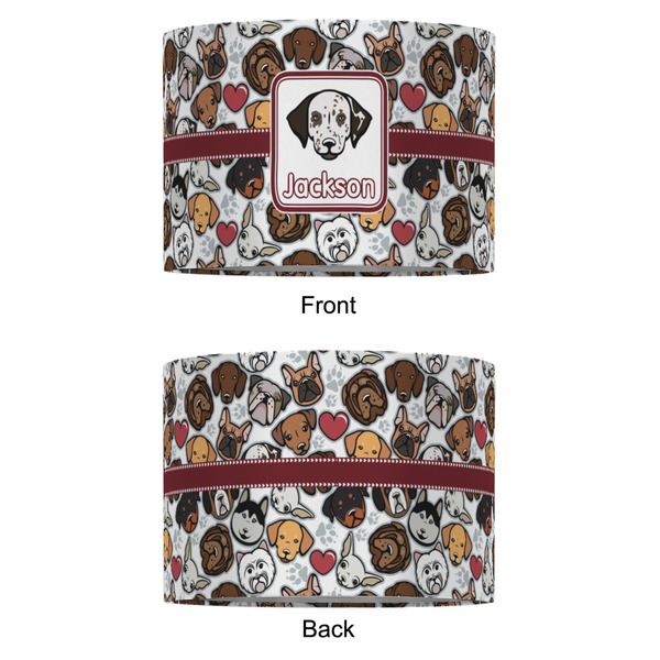 Dog Faces 16" Drum Lampshade - APPROVAL (Fabric)