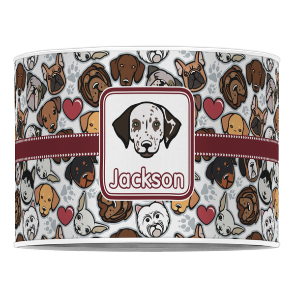 Dog Faces 16" Drum Lampshade - FRONT (Poly Film)