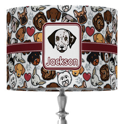 Dog Faces 16" Drum Lamp Shade - Fabric (Personalized)