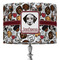 Dog Faces 16" Drum Lampshade - ON STAND (Fabric)