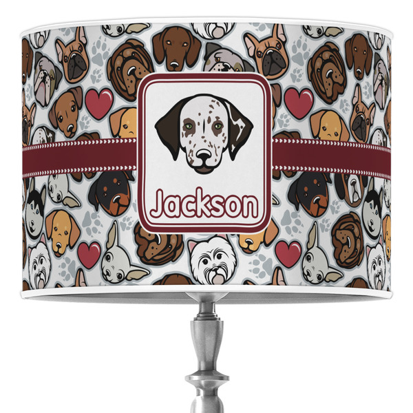 Custom Dog Faces 16" Drum Lamp Shade - Poly-film (Personalized)