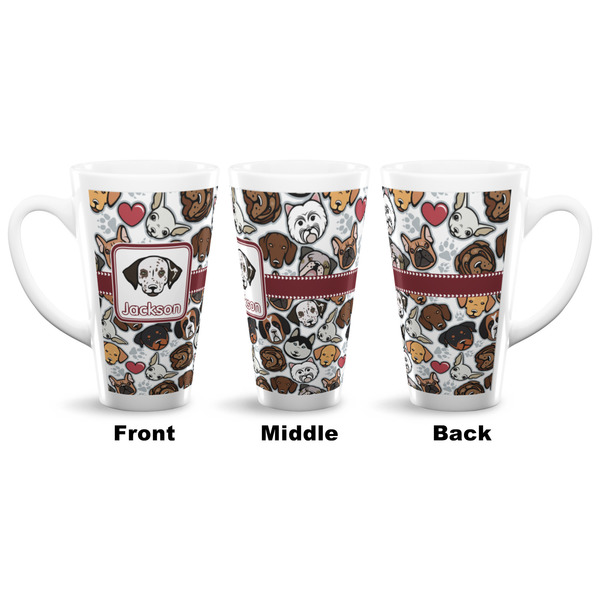 Dog Faces 16 Oz Latte Mug - Approval