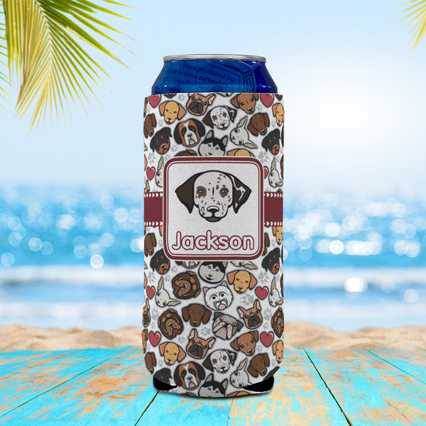 Dog Faces 16oz Can Sleeve - LIFESTYLE