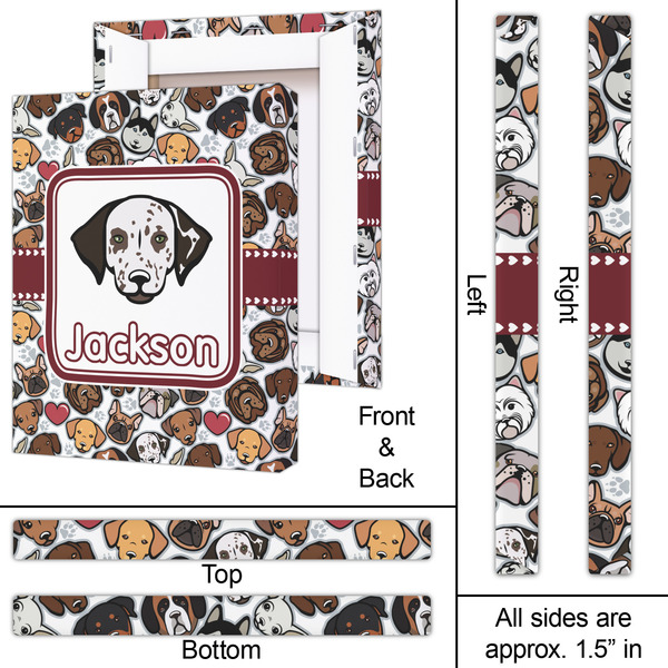 Dog Faces 16x20 - Canvas Print - Approval