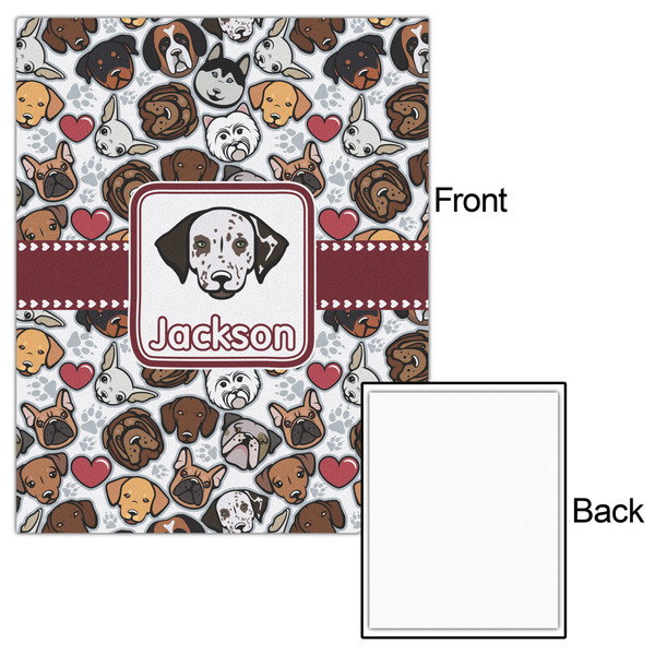 Dog Faces 16x20 - Matte Poster - Front & Back