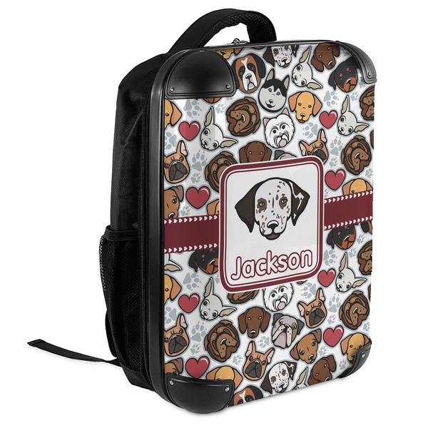 Dog Faces 18" Hard Shell Backpacks - ANGLED VIEW