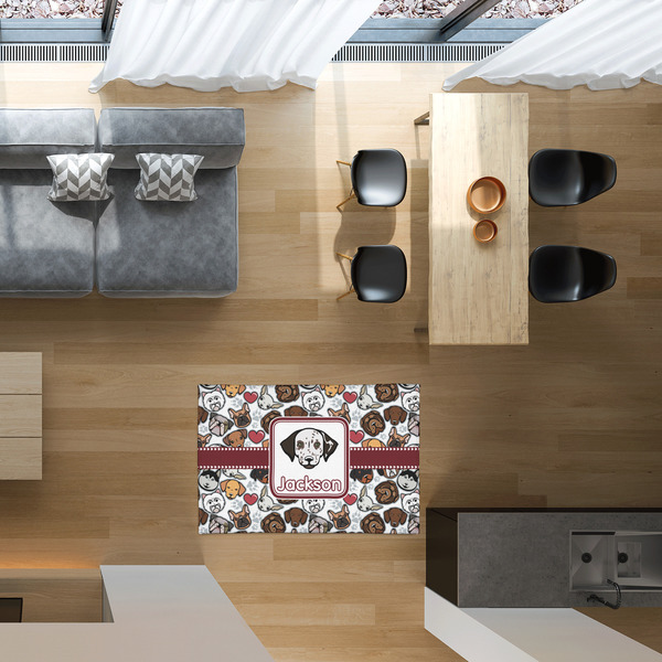 Dog Faces 2'x3' Indoor Area Rugs - IN CONTEXT