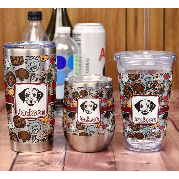 Dog Faces 20oz SS Tumbler - Full Print - In Context