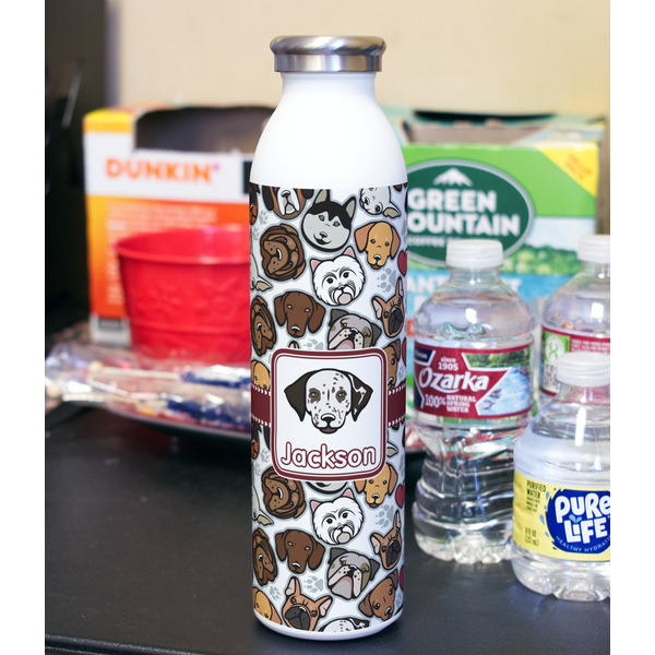Dog Faces 20oz Water Bottles - Full Print - In Context