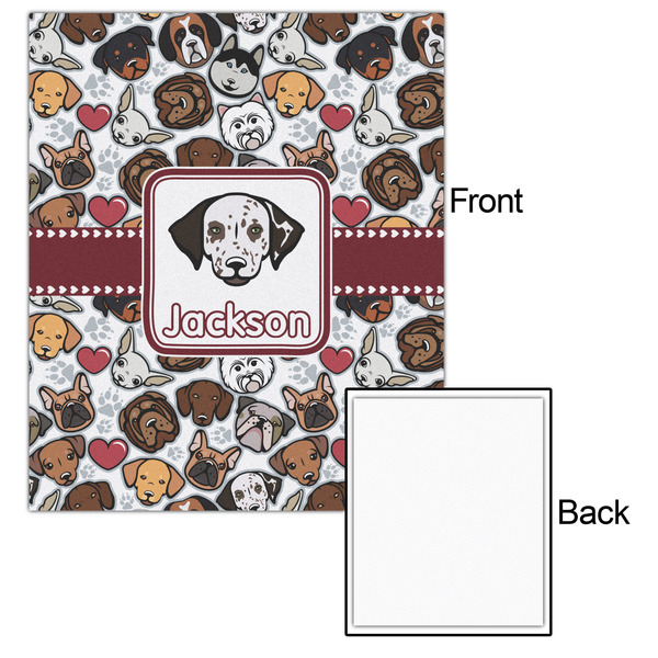 Dog Faces 20x24 - Matte Poster - Front & Back