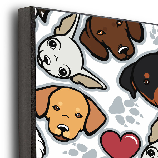 Dog Faces 20x24 Wood Print - Closeup