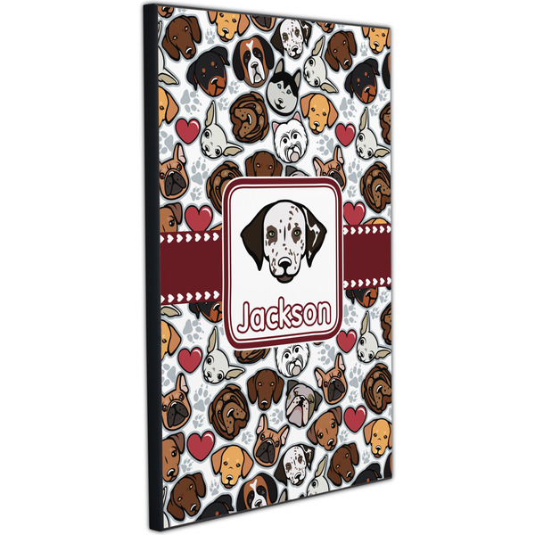 Dog Faces 20x30 Wood Print - Angle View