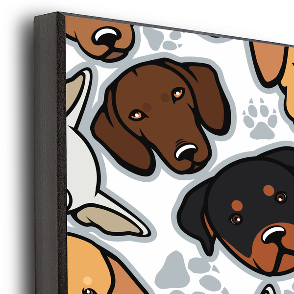 Dog Faces 20x30 Wood Print - Closeup