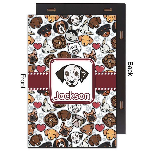 Dog Faces 20x30 Wood Print - Front & Back View