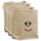 Dog Faces 3 Reusable Cotton Grocery Bags - Front View