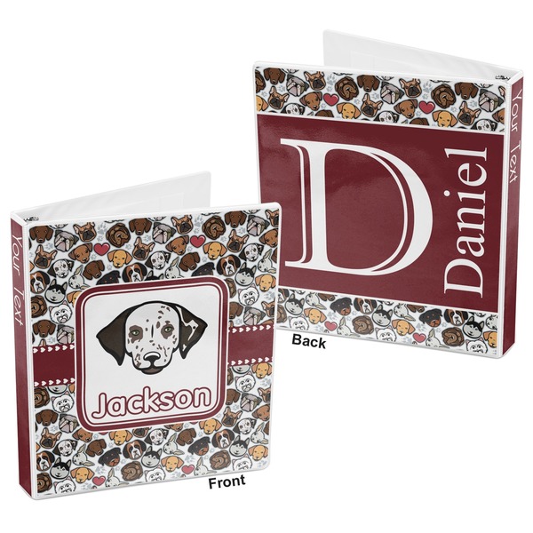 Dog Faces 3-Ring Binder Front and Back