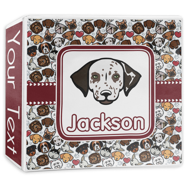 Custom Dog Faces 3-Ring Binder - 3 inch (Personalized)