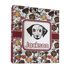 Dog Faces 3 Ring Binder - Full Wrap - 1" (Personalized)