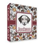 Dog Faces 3 Ring Binder - Full Wrap - 2" (Personalized)