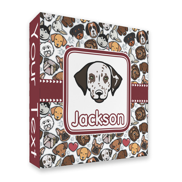 Custom Dog Faces 3 Ring Binder - Full Wrap - 2" (Personalized)