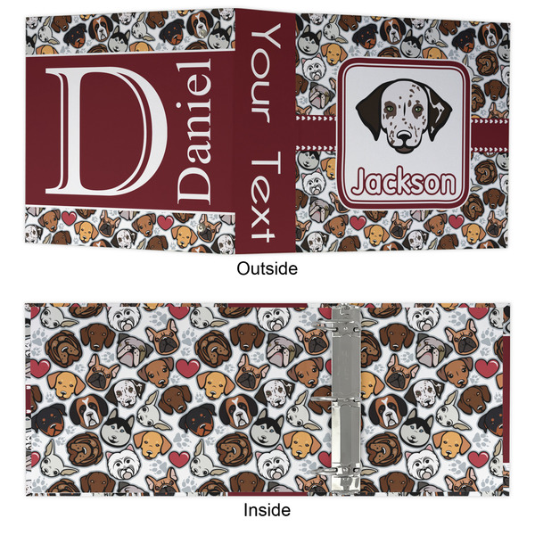 Dog Faces 3 Ring Binders - Full Wrap - 3" - APPROVAL