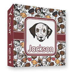 Dog Faces 3 Ring Binder - Full Wrap - 3" (Personalized)