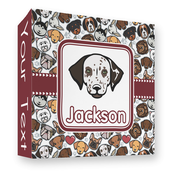 Custom Dog Faces 3 Ring Binder - Full Wrap - 3" (Personalized)