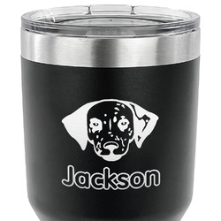 Dog Faces 30 oz Stainless Steel Tumbler - Black - Double Sided (Personalized)