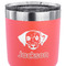 Dog Faces 30 oz Stainless Steel Ringneck Tumbler - Coral - CLOSE UP