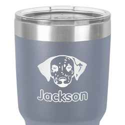Dog Faces 30 oz Stainless Steel Tumbler - Grey - Single-Sided (Personalized)