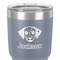 Dog Faces 30 oz Stainless Steel Ringneck Tumbler - Grey - Close Up