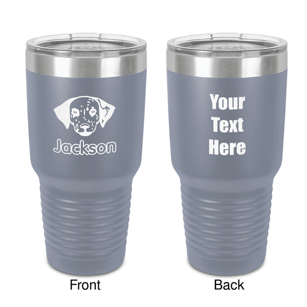 Custom Dog Faces 30 oz Stainless Steel Tumbler - Grey - Double-Sided (Personalized)
