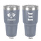 Dog Faces 30 oz Stainless Steel Tumbler - Grey - Double-Sided (Personalized)