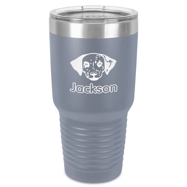 Custom Dog Faces 30 oz Stainless Steel Tumbler - Grey - Single-Sided (Personalized)