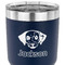 Dog Faces 30 oz Stainless Steel Ringneck Tumbler - Navy - CLOSE UP